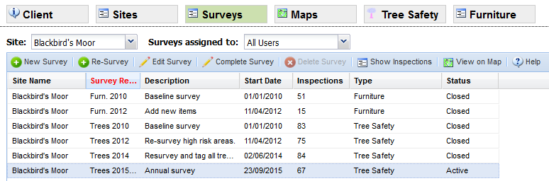 Survey grid